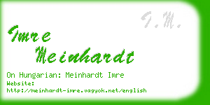 imre meinhardt business card